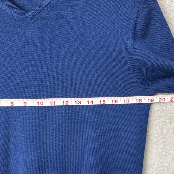 Bonobos Men's Extra Fine Merino Wool Sweater V-Neck Layering Dark Blue  S NWOT - Picture 3 of 8